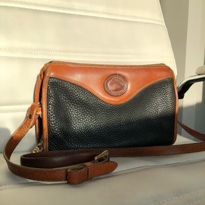 Vintage Dooney & Bourke Shoulder or Crossbody Bag Black and Tan